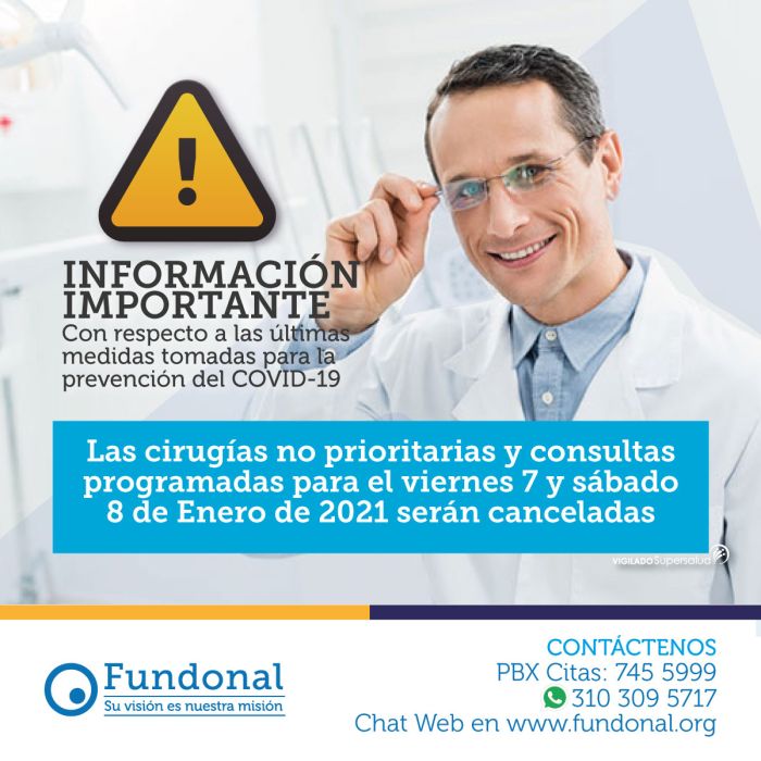 Comunicación a nuestros pacientes con respecto a las medidas tomadas por el gobierno distrital para la prevención del COVID-19