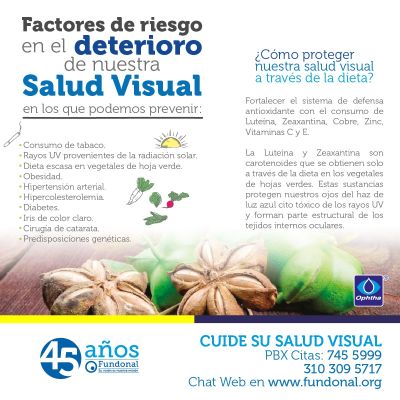 Factores de riesgo en el deterioro de nuestra Salud Visual que podemos prevenir